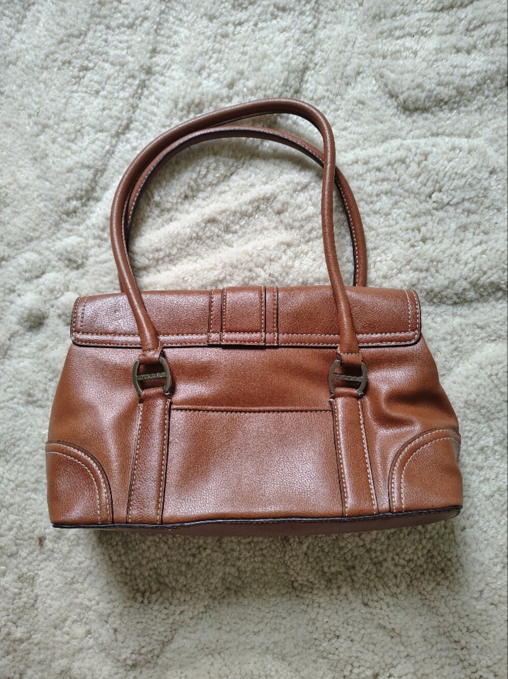 Liz Claiborne Brown Faux Leather Shoulder Bag - Picture 5 of 16